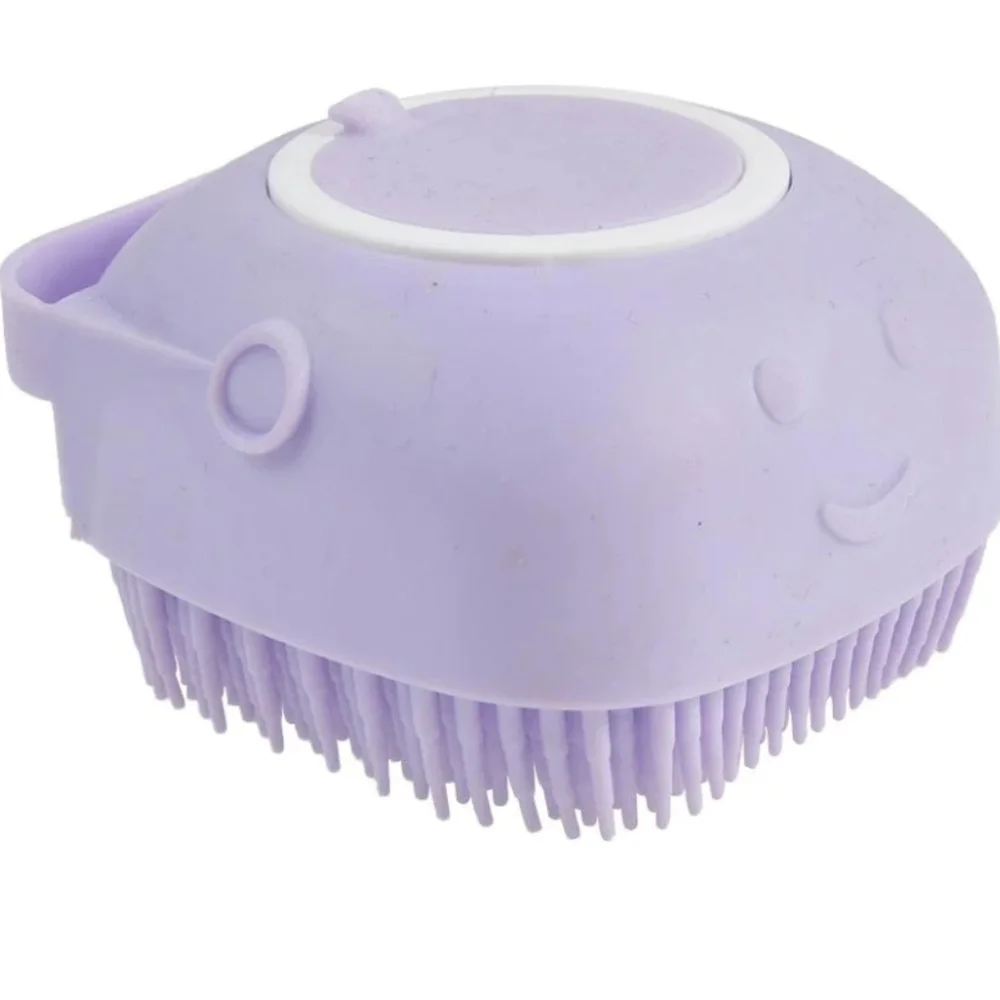 Dog Bath Brush Silicone (Purple)